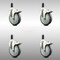 Service Caster 5 Inch 316SS Thermoplastic Rubber Swivel 1-3/8 Inch Stem Caster Set Lock Brake SCC-SS316TTLEX20S514-TPRB-138-4 - alternate 4